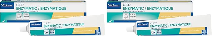 Virbac C.E.T. Enzymatic Toothpaste, Malt Flavor, 2.5 oz (Pack of 2)