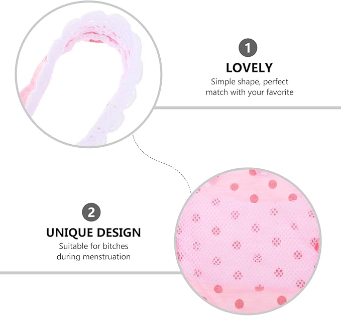 1pc Pet Dog Physiological Nappies Comfortable Menstrual Underwear for Female Dogs Cute Design for Puppies and