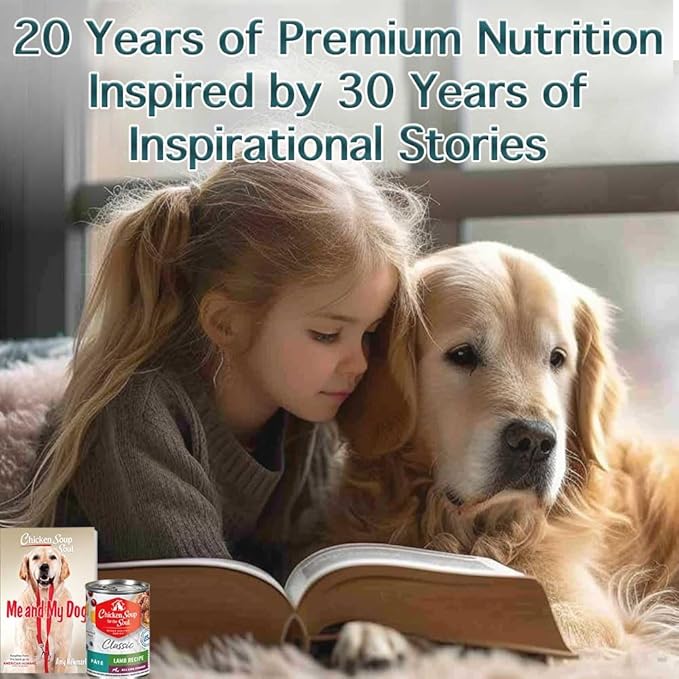 Chicken Soup for the Soul All Natural Premium Adult Wet Dog Food, Real Meat First Ingredient, No By-Products, Artificial Colors, Flavors or Preservatives, Lamb Pate, 13oz (Pack of 12)