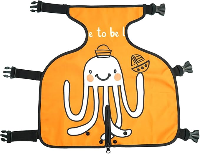 Dog Belly Band Waterproof Protector Vest for Female Dogs in Heat Soft Inner Fluff Reusable Apron Orange Large
