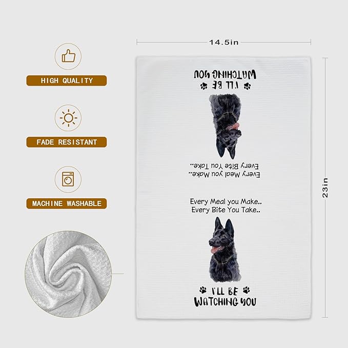 Every Meal You Make Every Bite You Take Kitchen Towels, Dog Funny Hand Towels, Dogs Lovers Gifts for Women, German Shepherd Bath Decorations Decor and Accessories, 16x24 Inches