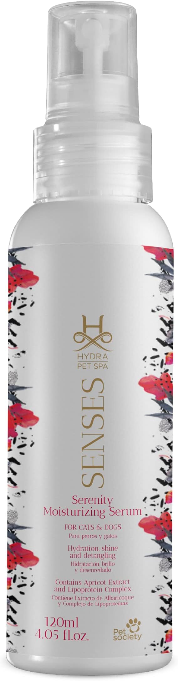 Hydra Senses Serenity Moisturizing Serum for Pets, Moisturizing Spray for Dogs and Cats, Pet Detangling Spray, Promotes a Soft and Shiny Coat