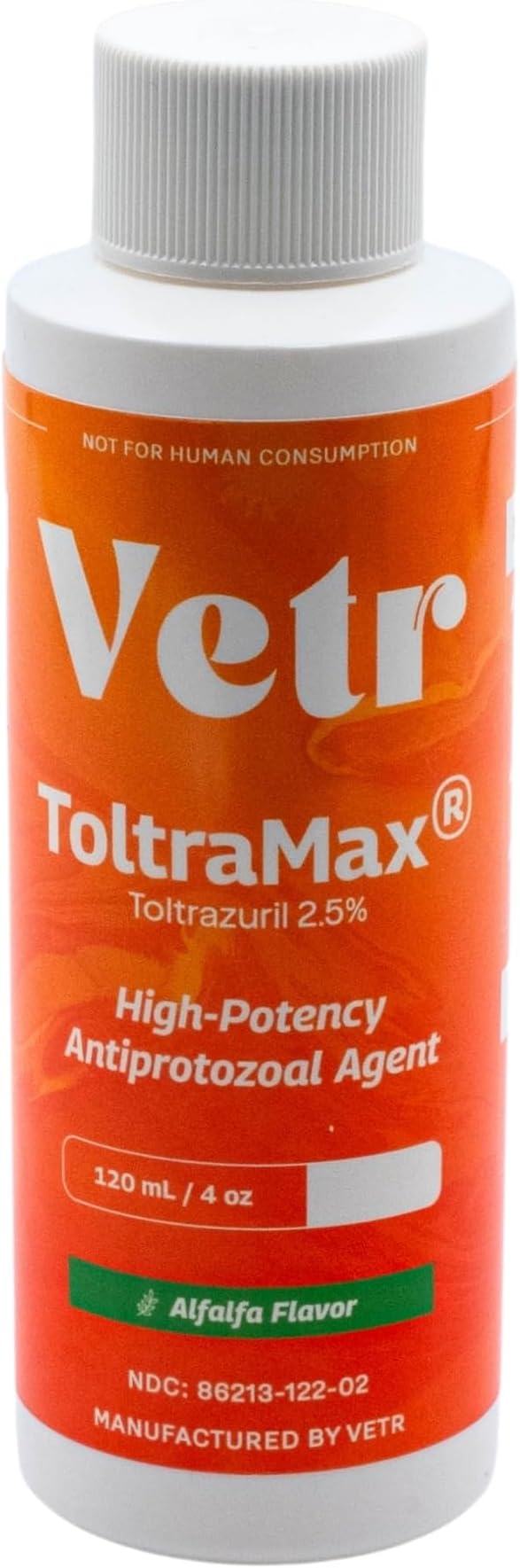 Toltrazuril 2.5% for Horses, Dogs, Cats, 120mL/4 Ounce, for Non-Food Chain Animals, Alfalfa