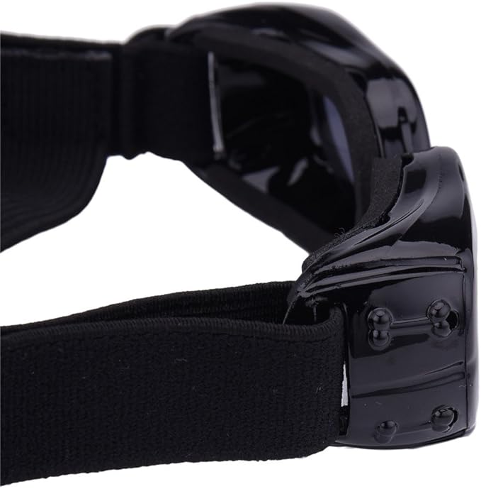 Outdoor Dog Sunglasses Anti-UV Eye Protection Goggles Waterproof Windproof Anti-Fog for Small Pet Puppy Cat (Black)