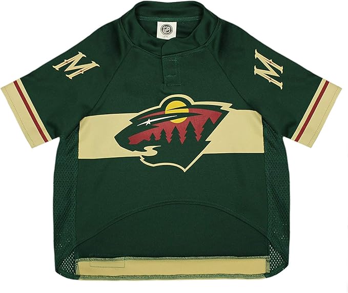 Pets First NHL Minnesota Wild Jersey for Dogs & Cats, X-Large. - Let Your Pet Be A Real NHL Fan!