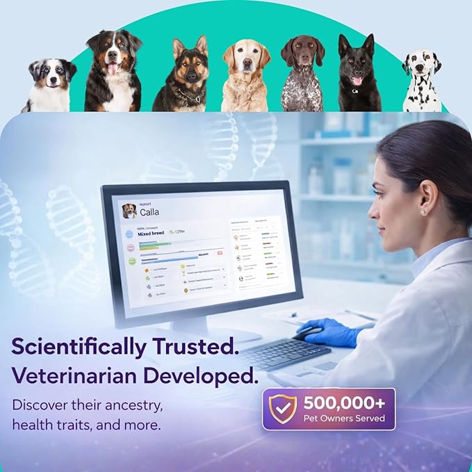 ORIVET Dog DNA Test Kit – Comprehensive Dog DNA Test Kit for 365+ Breed Identification & 330+ Health Markers | At Home Dog DNA Kit with Canine Genetic Testing & Life Plan Genopet Plus