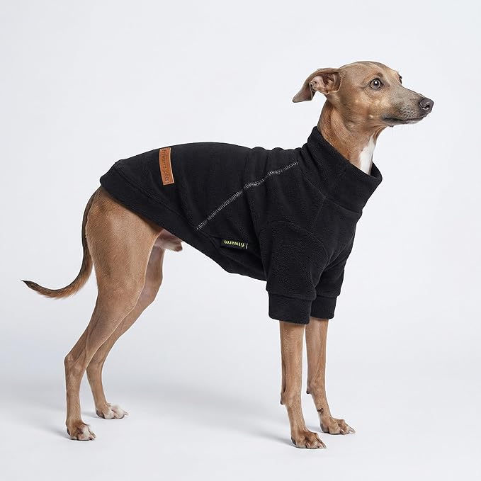 Fitwarm 3 Pack Classic Fleece Dog Sweater, Winter Clothes for Small Dogs Boy Girl, Turtleneck Dog Sweatshirt, Pet Pullover Jumper, Cat Apparel, Black, Olive Green, Cream, XL