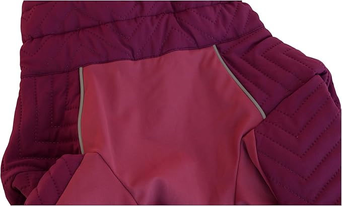 Lovelonglong Warm Dog Coat Double Layers Dog Vest, 4 Legs Covered Windproof Waterproof Reflective Warm Dog Vest Outdoor Skating Dog Costume for Corgis Dachshund Dog Purple D-M