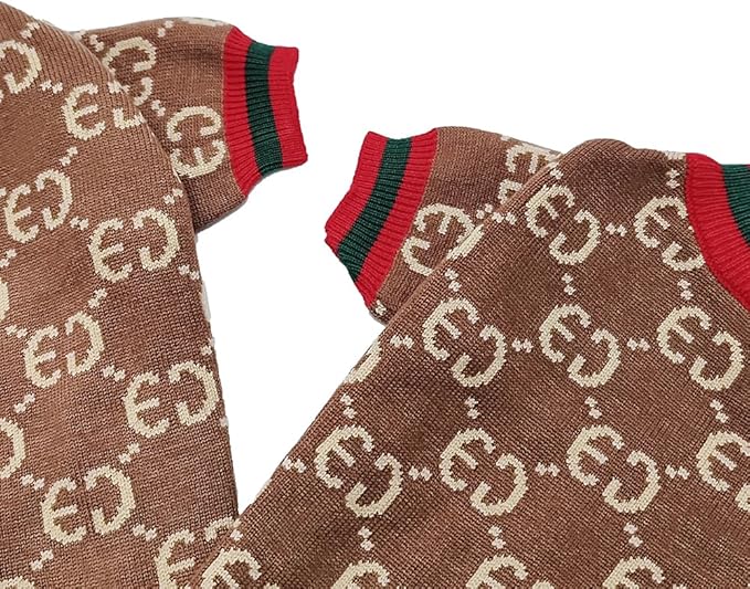 Luxury Dog Sweater – Soft Knit Designer Pet Outfit for Small Dogs & Puppies, XS–L, Stylish Warm Clothing for Yorkies, Chihuahuas, Dachshunds, Maltese, French Bulldog