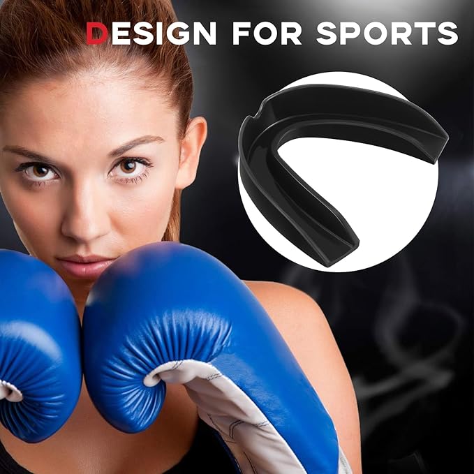 BBTO 20 Pieces Sports Mouth Guard Boxing Mouth Protection Athletic Mouthpiece for Football Basketball Hockey Karate Rugby Match(Adult (11 Yrs & Above),Black)