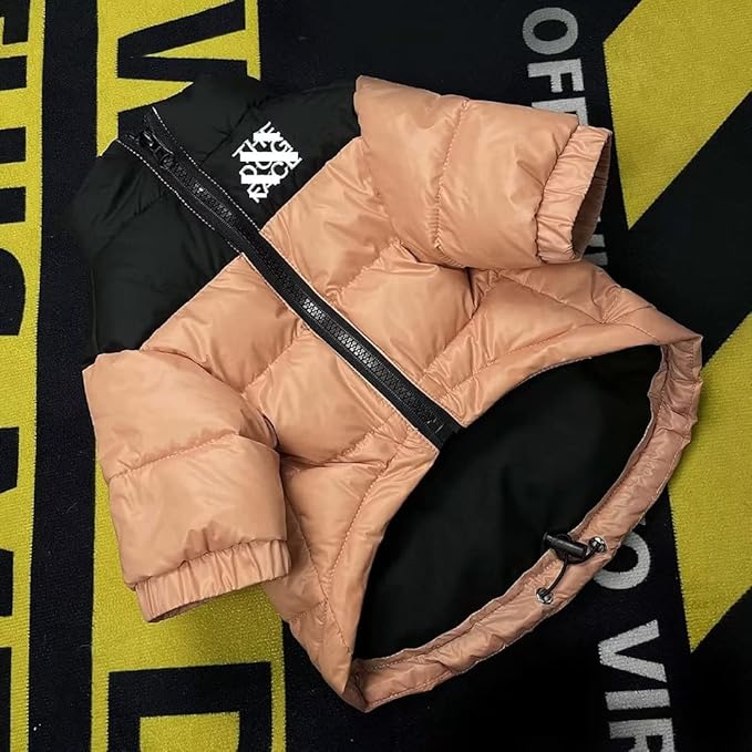 Dog Winter Coat Duck Down Jacket for Small Medium Dogs-Thicken Dog Coat Windbreaker Puppy Winter Clothes for Cold Weather Snowday (Pink, X-Large)