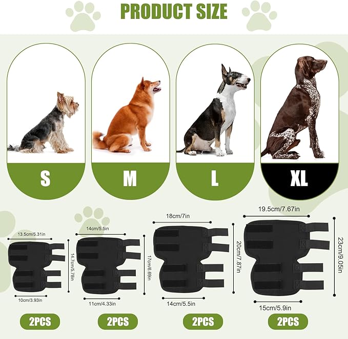 Dog Leg Braces for Rear Leg, Adjustable Dog Leg Sleeve Added Mobility Safety for Active Aging Dogs, Knee Support Straps for Outdoor Adventures Daliy Use Enhanced Stability (XL)