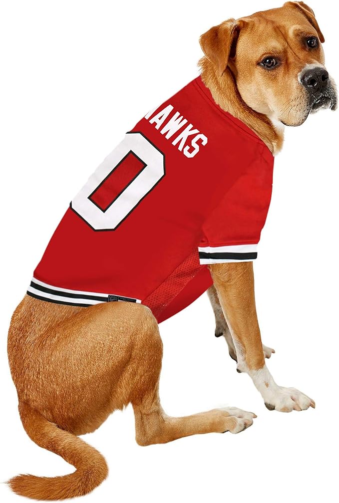 NHL Chicago Blackhawks Jersey for Dogs & Cats, Small. - Let Your Pet Be A Real NHL Fan!