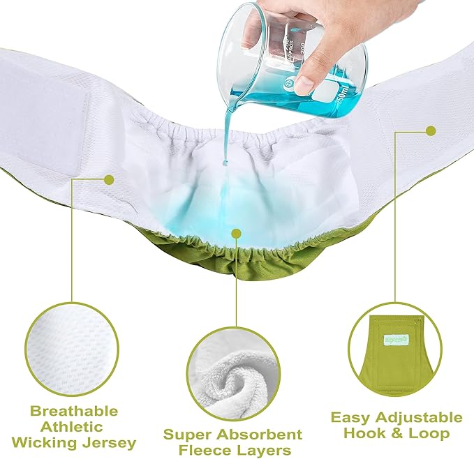 wegreeco Small Dog Diapers Male,Reusable Belly Bands for Male Dogs,Washable Doggie Puppy Male Diapers Wraps,Medium Large Size(5 Pack X-Small, Earth Tone)