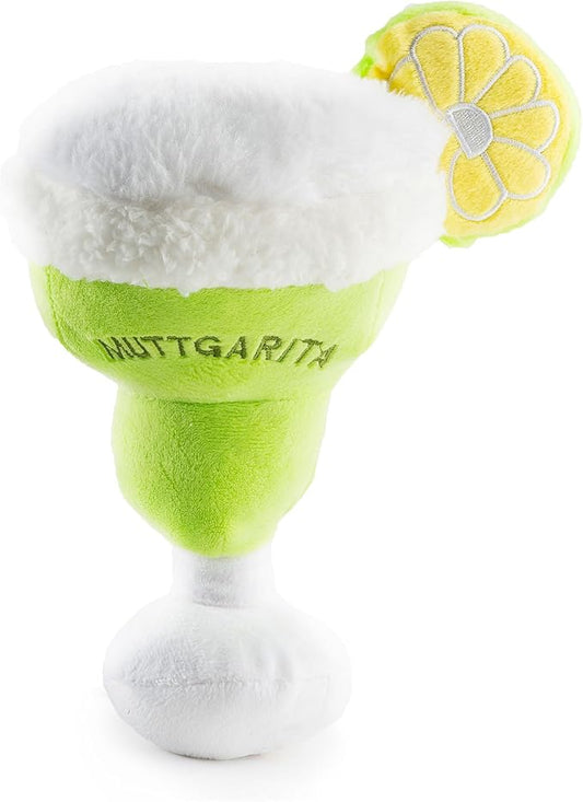Haute Diggity Dog Muttgarita, Plush Designer Dog Toys with Interactive Squeaker, Stimulating Pet Enrichment, Machine-Washable & Safe Materials for All Breeds, One Size