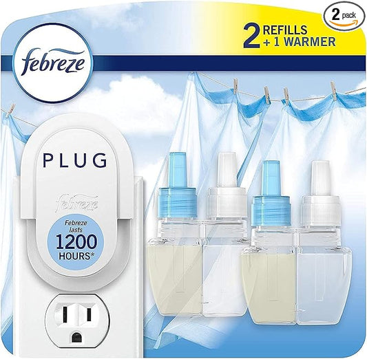Febreze PLUG, Linen & Sky, Starter Kit & (2) .87 fl. oz. Refills