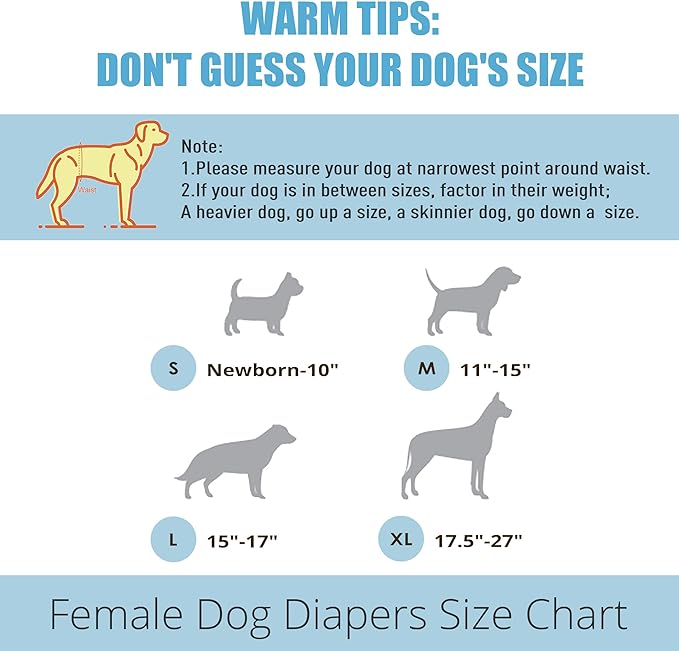 wegreeco Dog Diapers Female (3 Pack), Highly Absorbent Puppy Doggie Dog Diapers for Female Dogs Period, Washable Doggy in Heat, Small Medium Large Size (Small Floral, Medium)