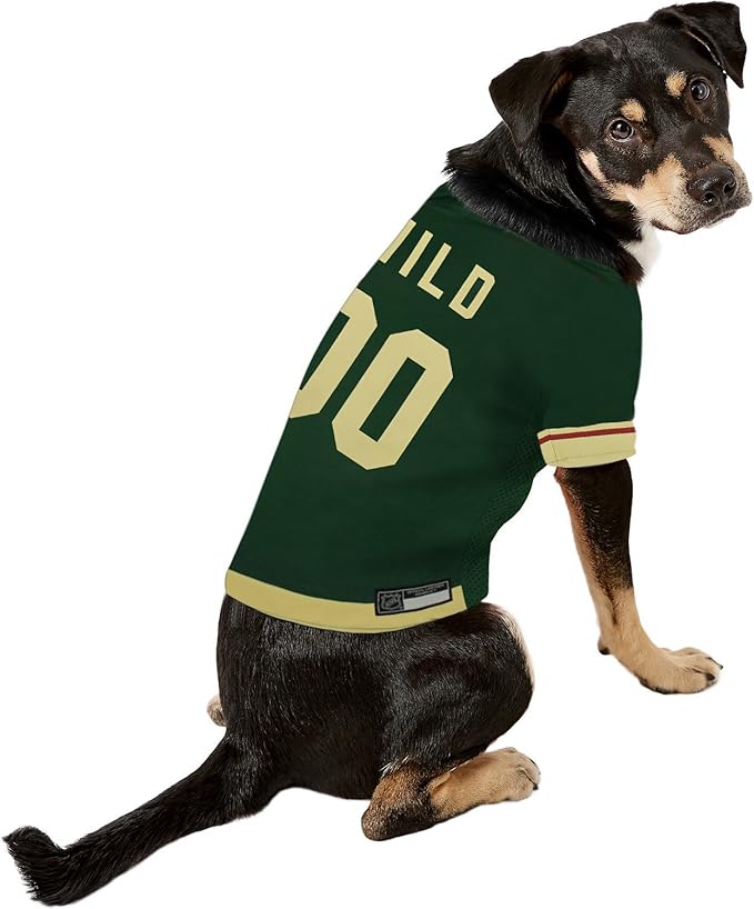 Pets First NHL Minnesota Wild Jersey for Dogs & Cats, X-Large. - Let Your Pet Be A Real NHL Fan!