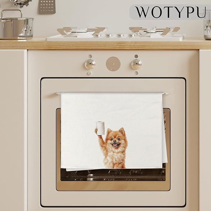 Funny Pomeranian Gifts Bathroom Hand Towels, Pomeranian Dog Lovers Gifts Decorative Hand Towels for Kids Guest Bathroom Washroom Half Bath, 16X24 Inch