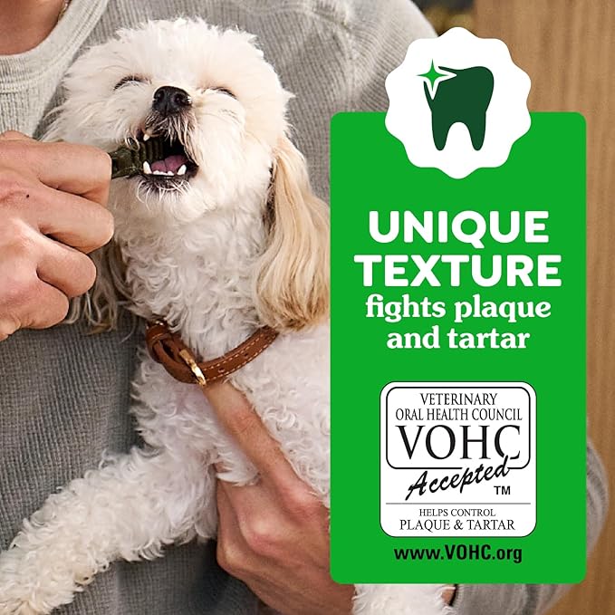 Greenies Dental Treats for Dogs, Veterinarian-Recommended Aging Care Adult Natural Dental Dog Treats, Large Size, 27 oz. Pack, 17 Count