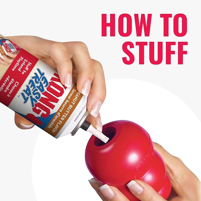 Kong Peanut Butter Treats Combo - Includes Kong Easy Treat Spray, Snacks & Enhanced Ziggies - Medium/Large Dogs