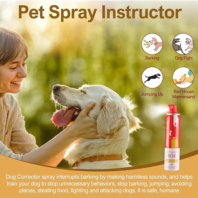 Dog Corrector Spray 1 Pack 80mL for Dogs to Stops Barking, Jumping Up Attacks & Unwanted Dog Behaviour Humane Effective Red