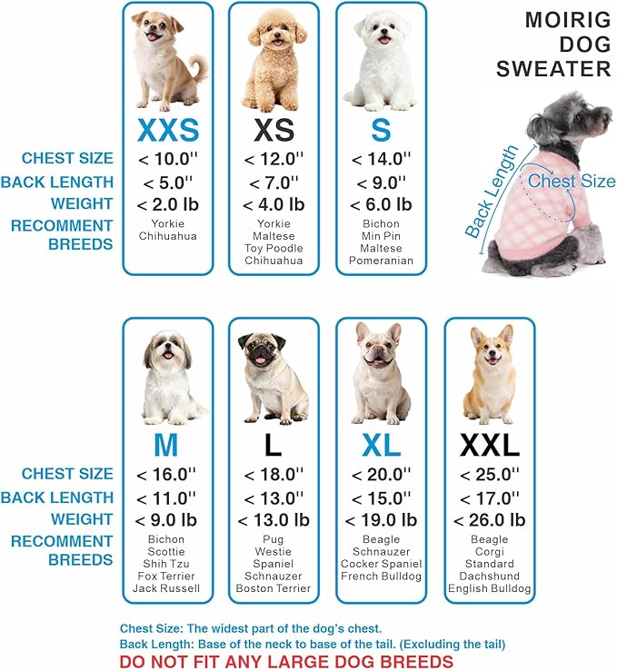 Dog Sweater, Sweaters for Small Dogs, Warm Soft Pet Clothes for Puppy, Medium Large Cat, Dogs Girl or Boy, Dog Shirt for Winter Christmas (Grey, Small)