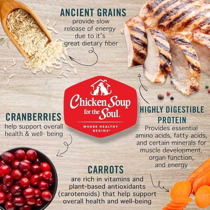 Chicken Soup for The Soul Pet Food - Classic Wet Dog FoodSoy Free, Corn Free, Wheat Free | Dry Dog Food Made with Real Ingredients No Artificial Flavors or Preservatives