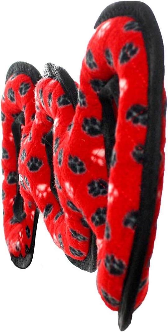 TUFFY - World's Tuffest Soft Dog Toy -Ultimate Ring Yellow & 3 Way Tug Red-Combo Pack-Squeakers-Made Durable, Strong & Tough.Interactive Play(Tug, Toss & Fetch).Machine Washable & Floats