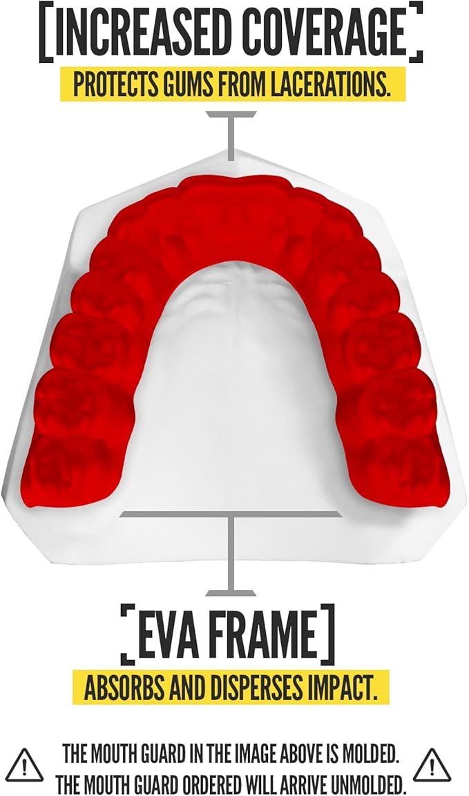2 Pack Nxtrnd Classic Mouthguard, Custom Fit Sports Mouthpiece for Football, Boxing, MMA, Basketball, Hockey, Lacrosse, Youth & Adult (Red)