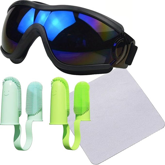 Dog Goggles Sunglasses UV Protection Wind Dust Fog Protection Pet Glasses with Adjustable Strap for Medium or Large Dog