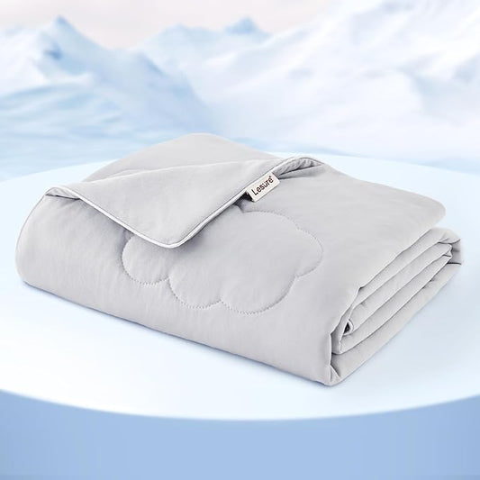 LE SURE Premium Dog Cooling Blanket for Bed - Washable Pet Throw Blanket with Q-MAX>0.4 for Summer，Soft Cat Cooling Mat, Furniture Protector, 60x80