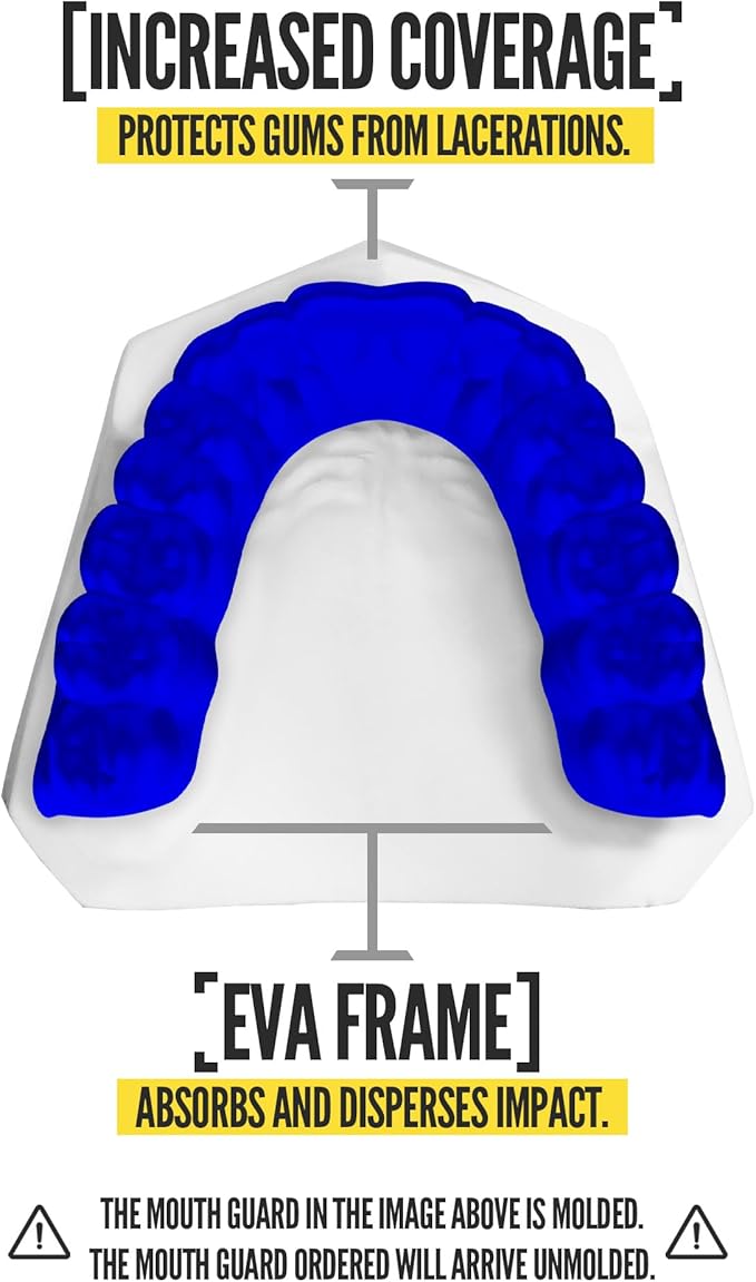 2 Pack Nxtrnd Classic Mouthguard, Custom Fit Sports Mouthpiece for Football, Boxing, MMA, Basketball, Hockey, Lacrosse, Youth & Adult (Blue)