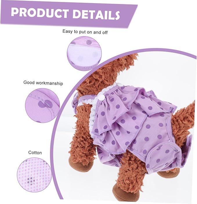 1pc Pet Diaper for Dogs Sanitary Pants Breathable Material for Leak Protection for Female Dogs During Menstruation