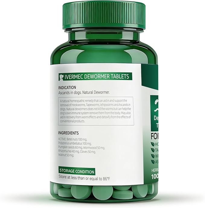 Dewormer for Dogs, Digestive Cleanser Treatment, Broad Spectrum for All Womer, Hookworms, Lung Worms, Pin Worms, Round Worms
