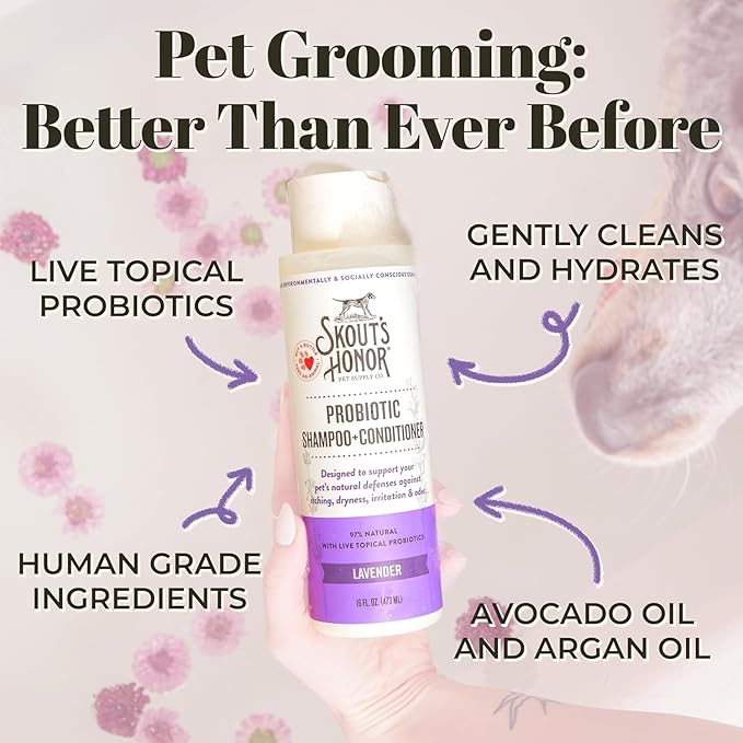 SKOUT'S HONOR Probiotic Grooming Essentials Bundle - Lavender