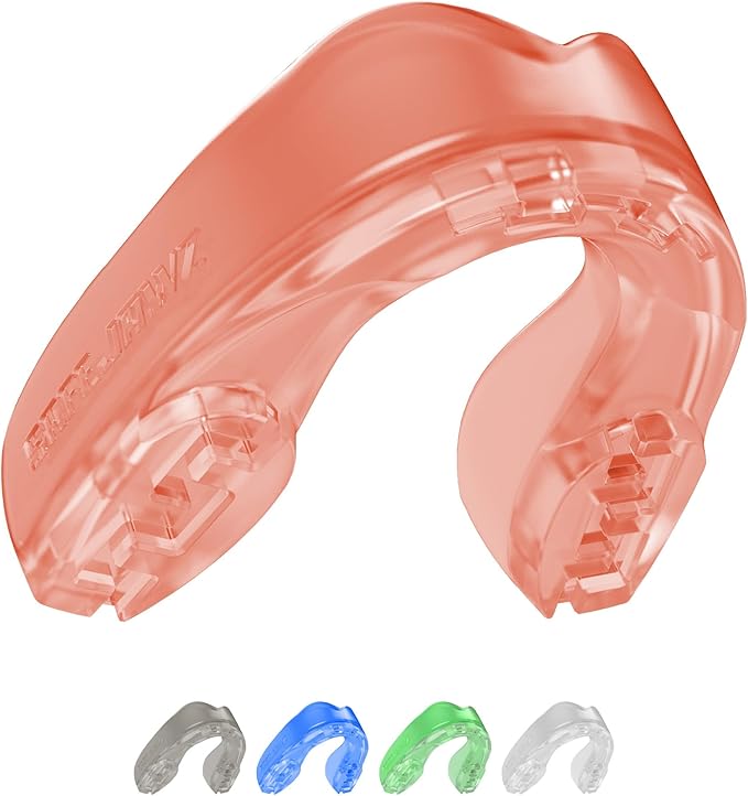 SAFEJAWZ Mouth Guard, Elements Dual Layer Mouthguard for Adults & Youth with Case, Easy Fit Remoldable Mouthpiece for Football, Boxing, Lacrosse, MMA, Basketball & All Contact Sports