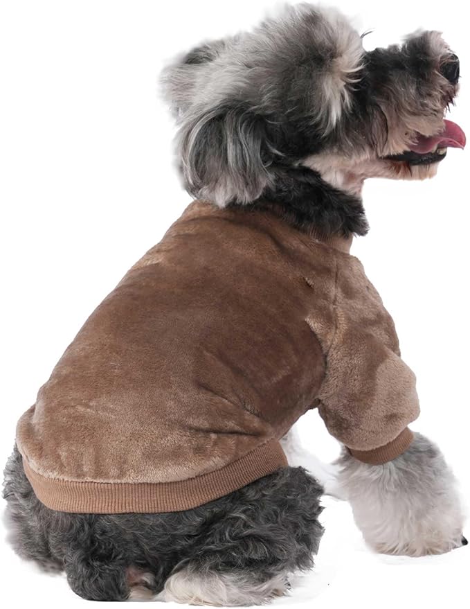 FabriCastle Dog Sweaters, 3-Pack Dog Clothes for Small Dogs Male & Cats, Ultra Soft and Warm Pet Coats XXS - XXL, Winter Pet Jackets, Doggy Apparel Costumes, Puppy Outfits (Camel,Khaki,Olive, X-Large)