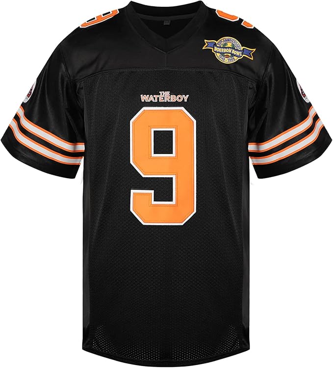 Phoneutrix Bobby Boucher #9 The Waterboy Adam Sandler Movie Mud Dogs Bourbon Bowl Football Jersey