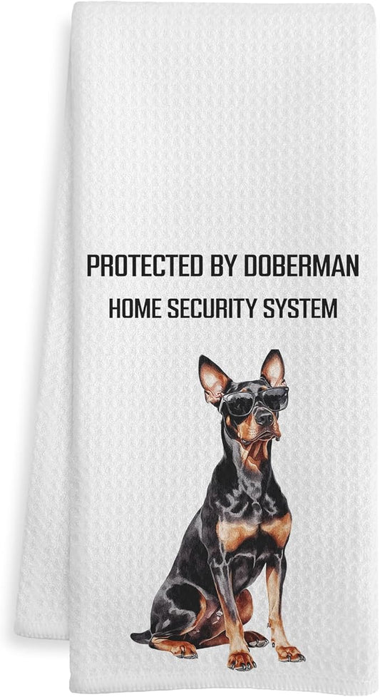Funny Doberman Gifts Kitchen Towels, Doberman Gifts for Women Dish Tea Towel for Kitchen Decor, Dobermans Gifts Hand Towels for Bathroom Decor, 16X24 Inch