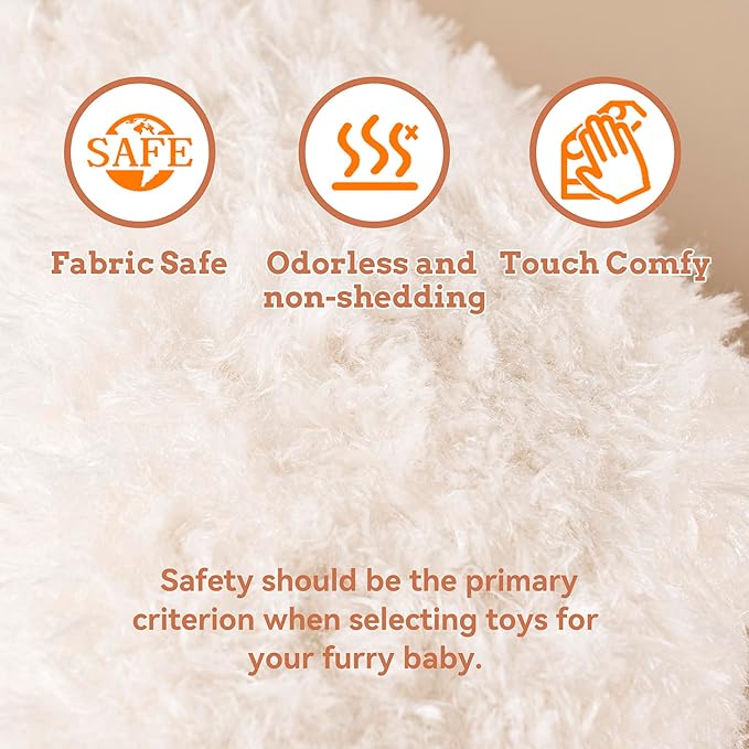 Heartbeat Toy for Dog Anxiety Relief and Calming Aid, Stuffed Animal for Puppy Sleep Aid Crate Training, Comfort Toy for Puppy Essential, White