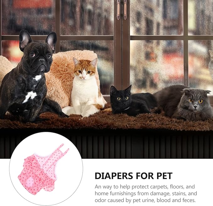 1pc Pet Dog Physiological Nappies Comfortable Menstrual Underwear for Female Dogs Cute Design for Puppies and