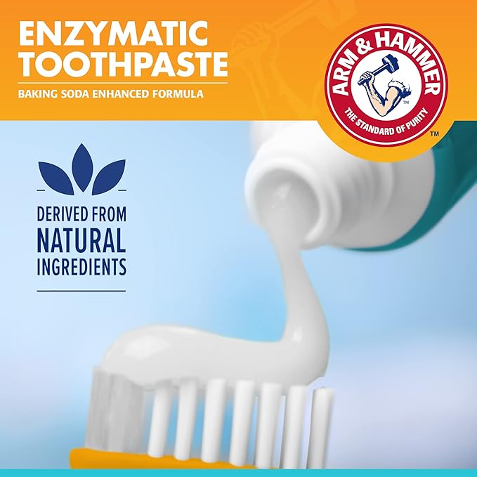 Arm & Hammer for Pets Fresh Breath Enzymatic Dog Dental Care Kit, Dog Toothpaste Kit with Toothbrush and Finger Brush for Tartar Control and Oral Hygiene, Chicken Flavor, 2.5 oz, 3-Piece Kit - 48 Pack