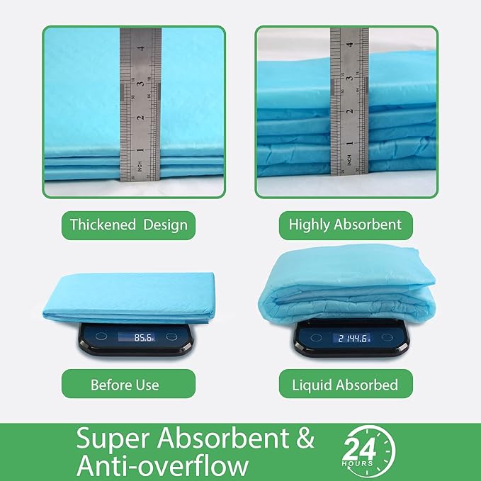XLarge Dog Pads 28"x34", Puppy Pads for Potty Training, Heavy Absorbency Pee Pads for Dogs, Dog Potty Pads for Pups, Kittens, Rabbits, Quick Drying & No Leaking Pet Pads for Housetraining