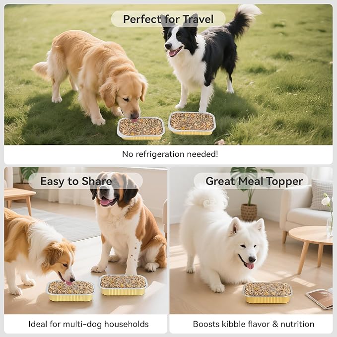APL Freeze-Dried Dog Food, 1.4oz x 5 Pack | 77% Fresh Meat, 70% Chicken, 50% Crude Protein, Pumpkin & Superfood Recipe | Complete Meal for Travel, Mixing & Sharing
