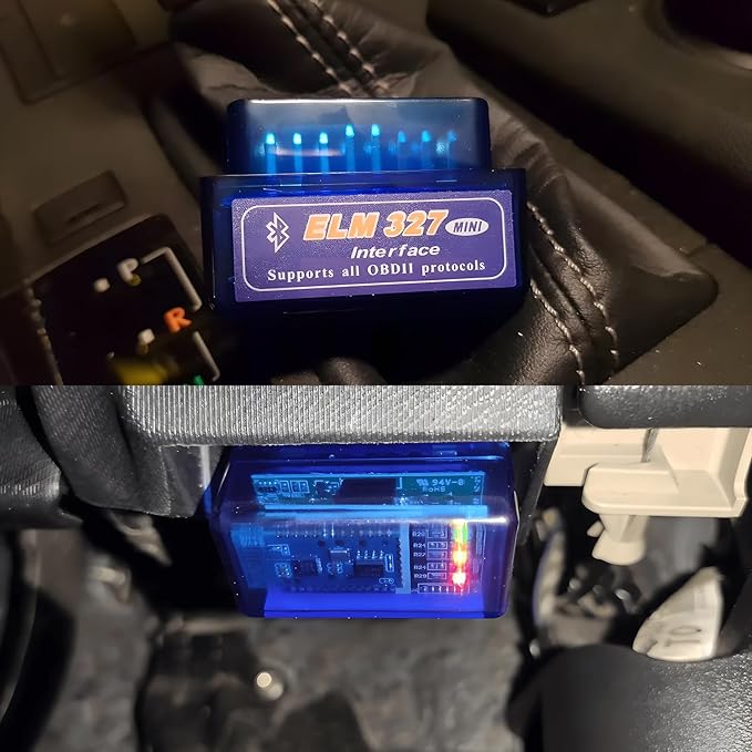 2 PCS ELM327 OBDⅡ Car Auto Diagnostic Scanner, Professional Auto Bluetooth Scan Tool Failure Detector, Mini Wireless Engine Fault Code Reader Diagnostic Tool for Most OBDII Vehicles
