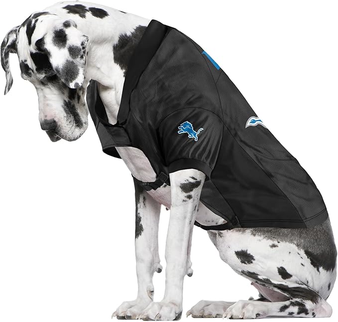 Littlearth NFL Detroit Lions Stretch Pet Jersey, Team Color, Big Dog