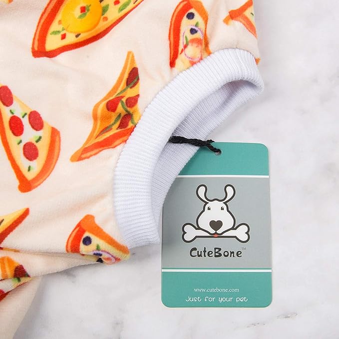 CuteBone Soft & Stretchy Dog Pajamas - Cozy Pet Jammies Breathable Jumpsuit for Small Dogs - All-Season Comfy Outfit Easy-On Pullover Design - Keeps Pets Warm & Comfortable P55S