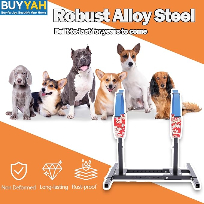 Adjustable Dog Breeding Stand, Dog Bathing Station, Pet Fixed Bracket Dog, Small Dogs Stand for Breeding, Bathing and Trimming, Black
