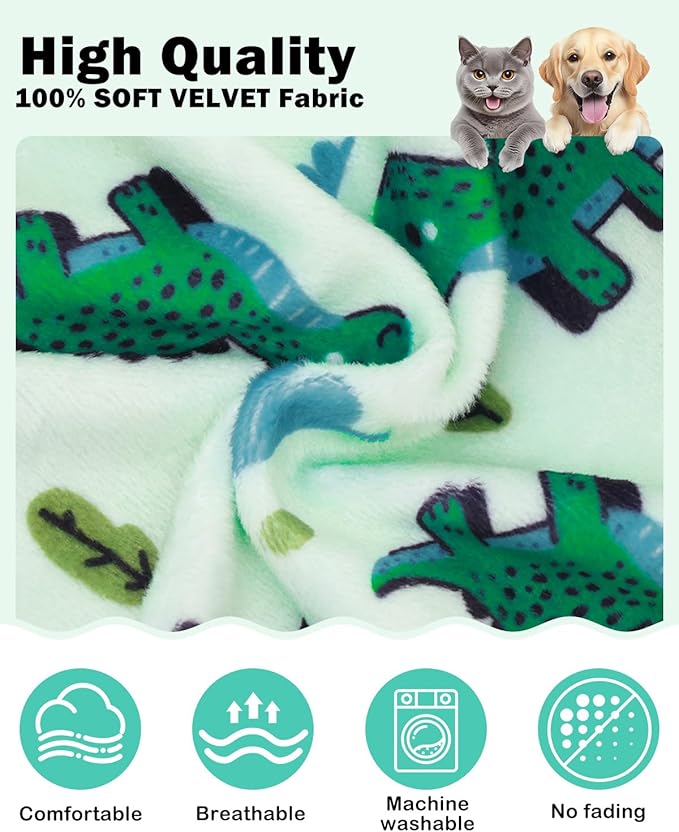 CuteBone Dinosaur Costume Dog Pajamas, Stretchy Spandex Crystal Velvet Sleepwear Coat for Small Dogs, Soft & Warm Pet Outfit Clothes for Cold Weather, Cozy Pullover Design COSP16M